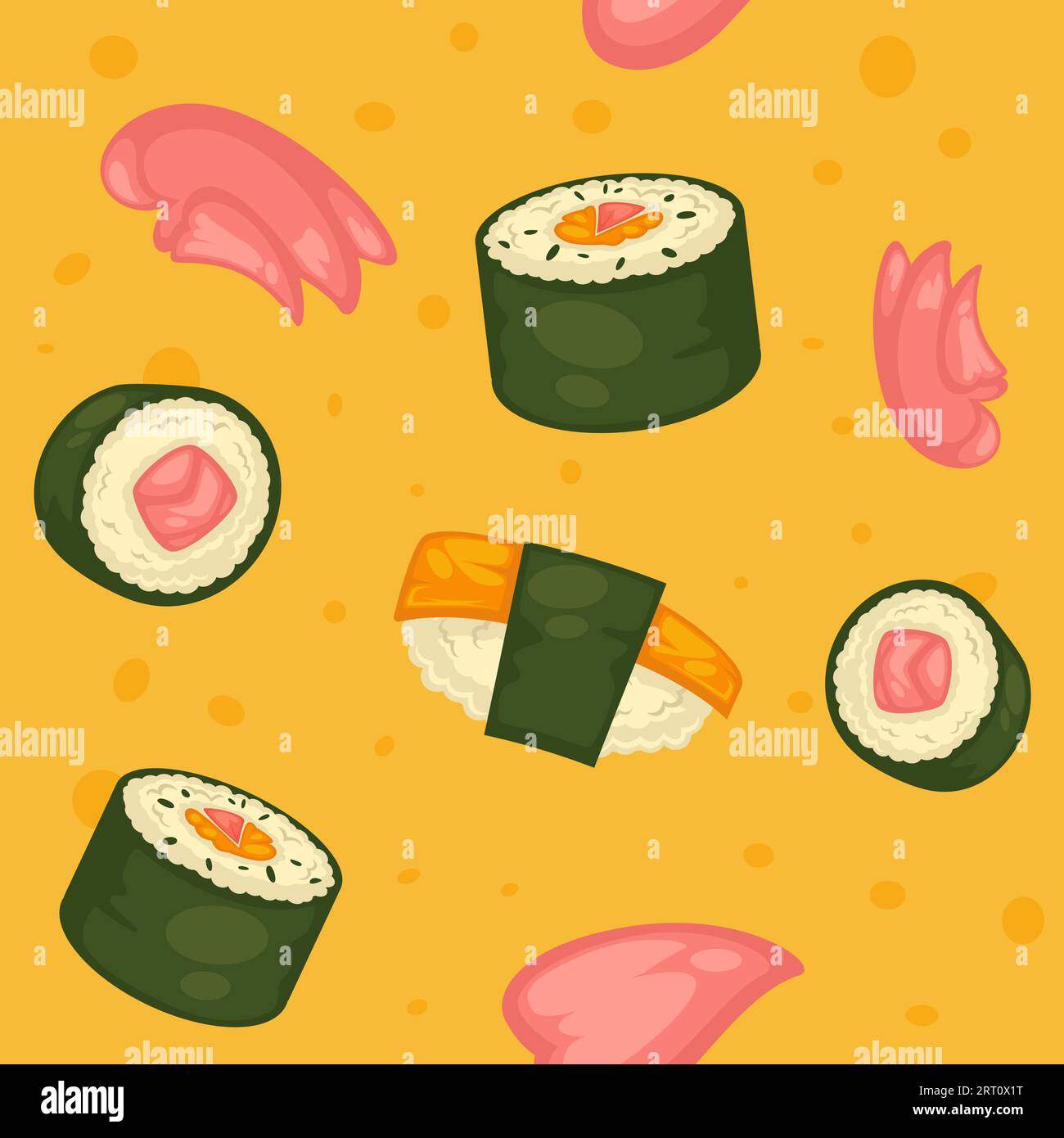 Japanese cuisine and tasty food, oriental and asian dishes in restaurant. Sushi and sashimi