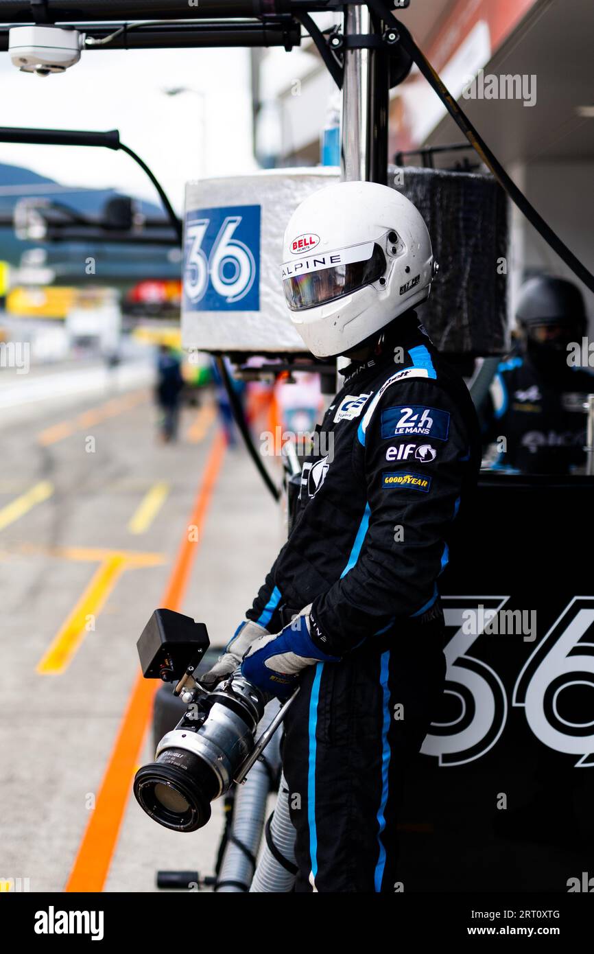 Oyama, Japan. 10th Sep, 2023. ALPINE Elf Team ambiance mechanic, mecanicien during the 6 Hours of Fuji 2023, 6th round of the 2023 FIA World Endurance Championship, from September 7 to 10, 2023 on the Fuji Speedway, in Oyama, Japan - Photo Joao Filipe/DPPI Credit: DPPI Media/Alamy Live News Credit: DPPI Media/Alamy Live News Stock Photo