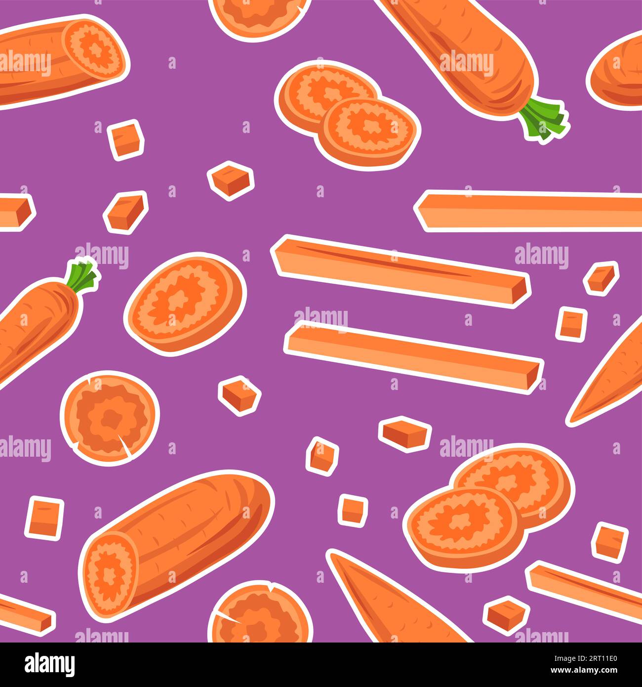 Diced carrot Stock Vector Images Alamy