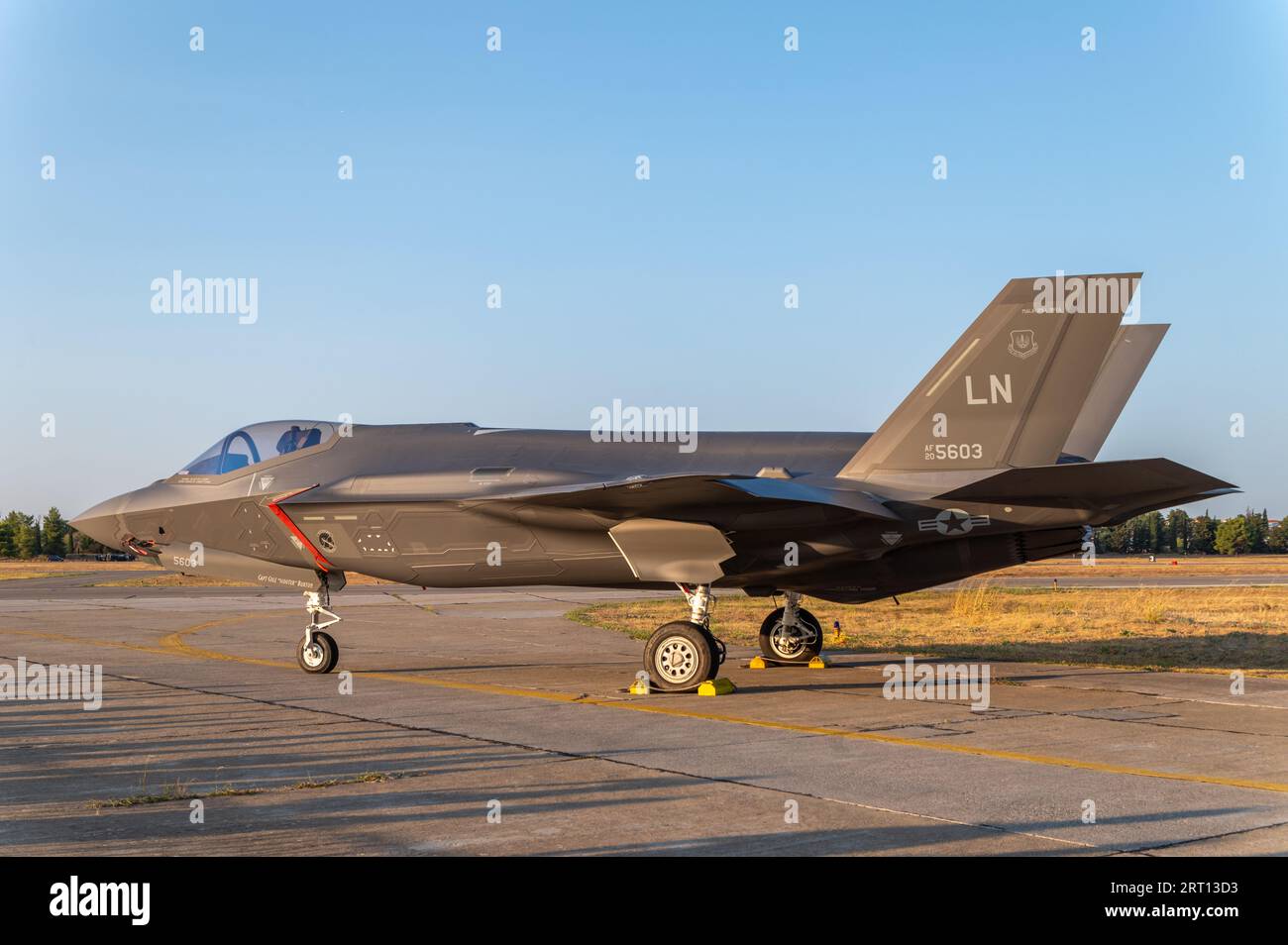 US Air force F-35 fighter jet on the ground Stock Photo
