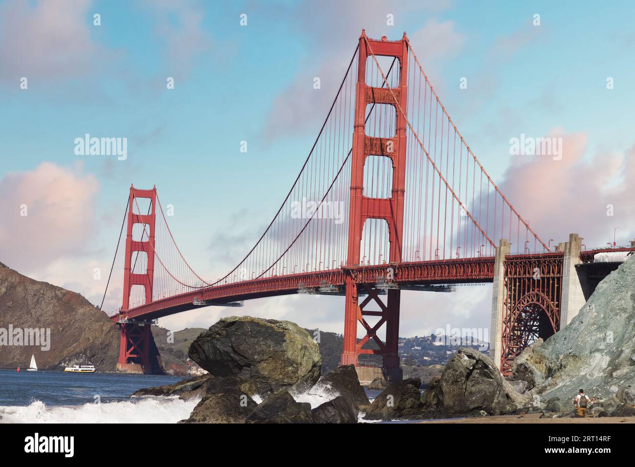 Golden Gate Bridge Under a Beautiful Cloudy Sky Stock Photo - Alamy
