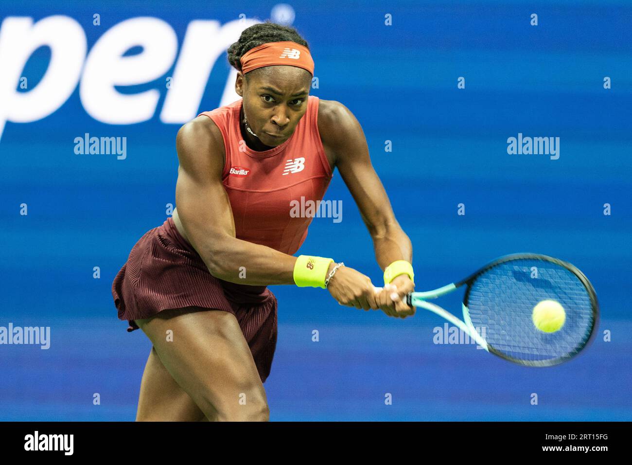 Coco Gauff of USA return ball during final match of women's singles ...
