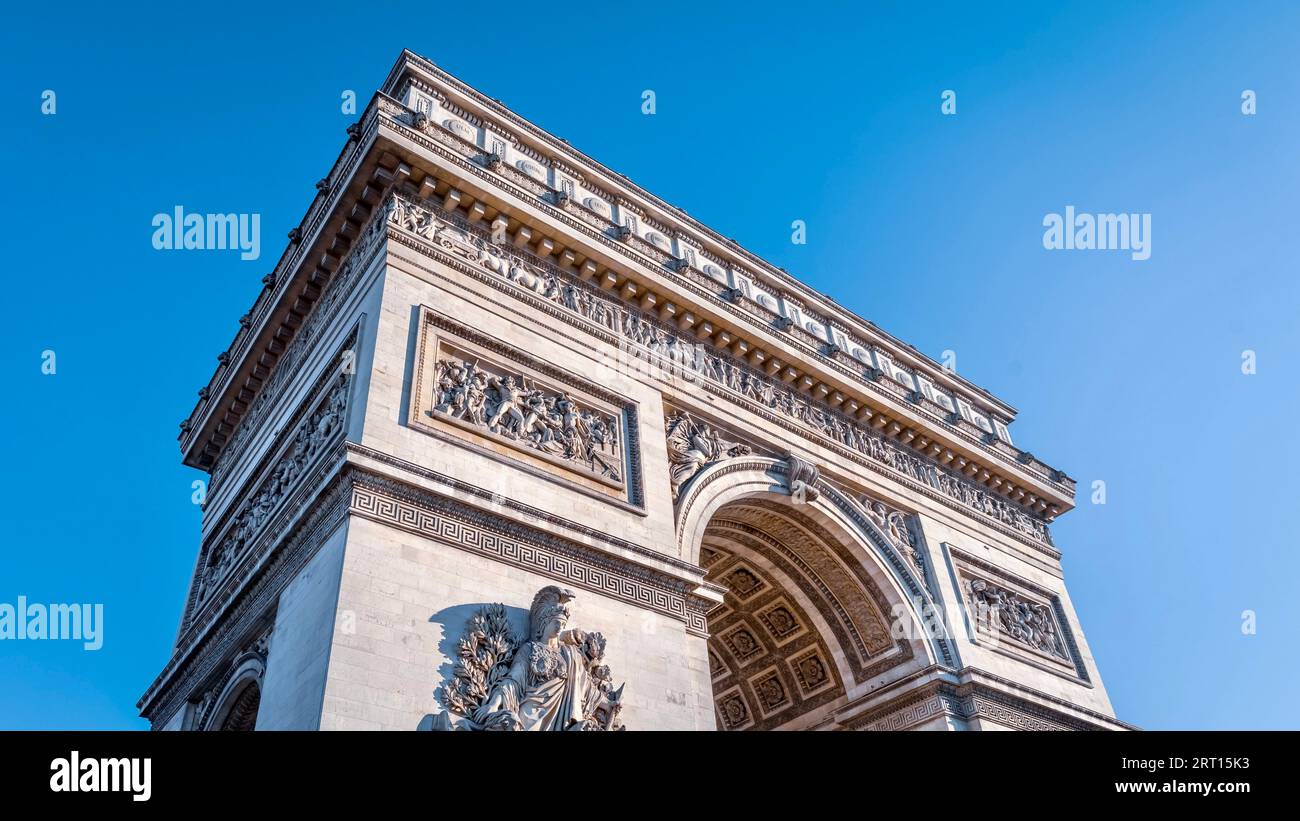 Wide view arc de triomphe hi-res stock photography and images - Alamy