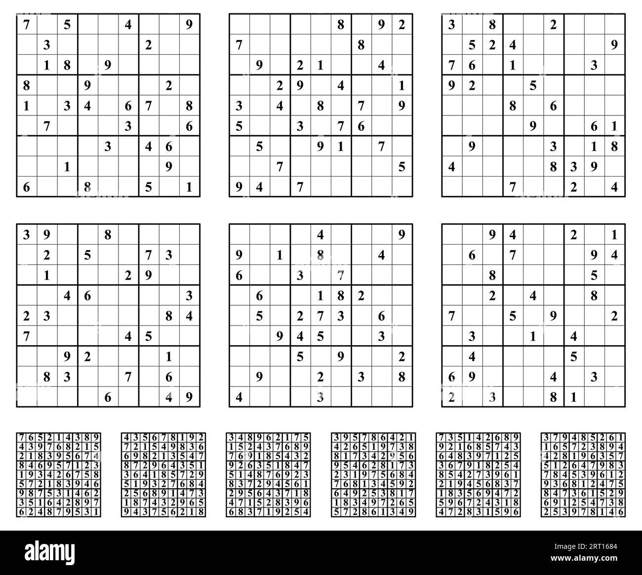 A sudoku puzzle with a layout in the form of the numerals making 2020. Easy  puzzle, fully soluble using cross-hatching Stock Photo - Alamy