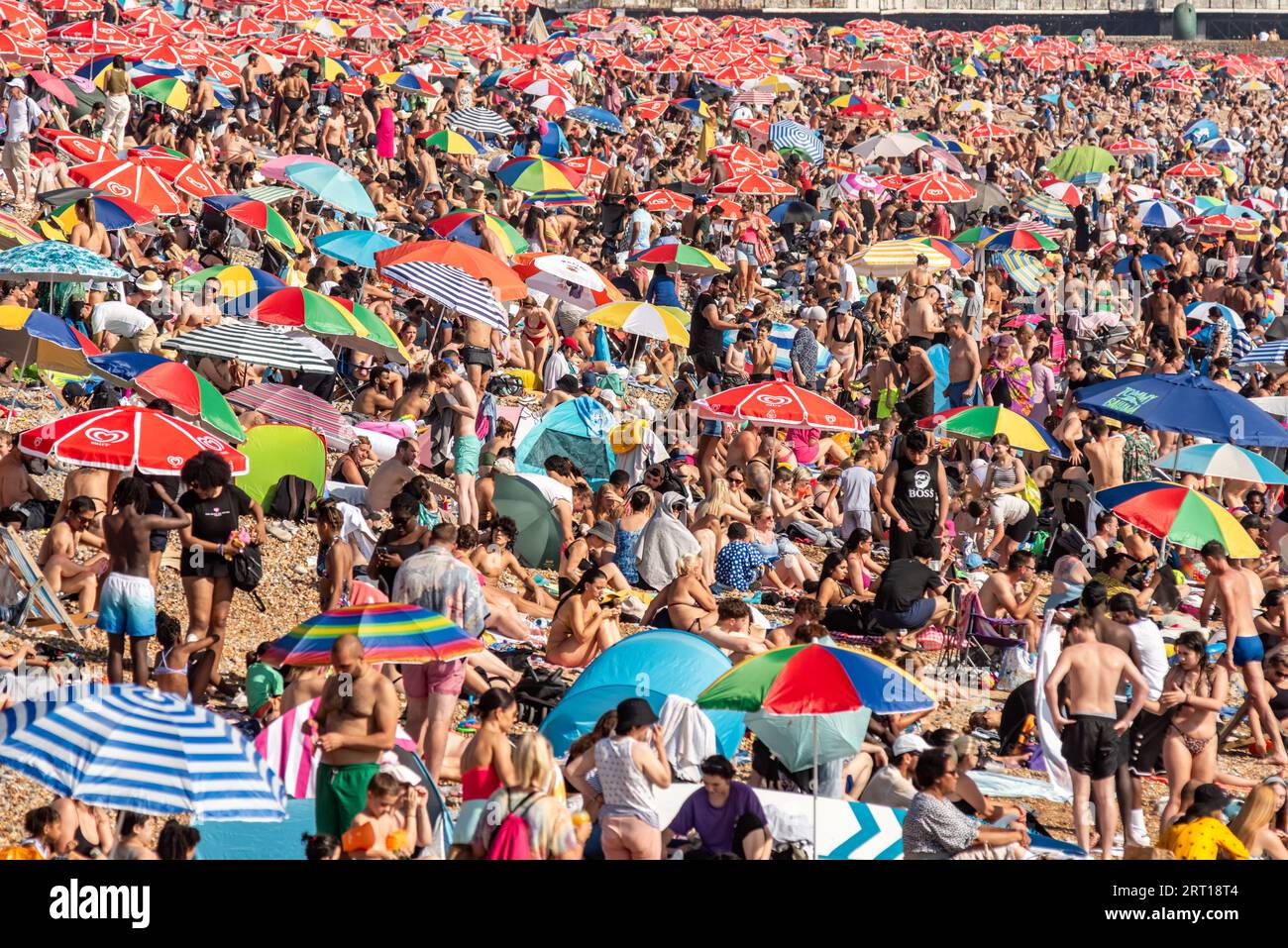 Brighton, September 9th 2023 record temperatures attracted massive