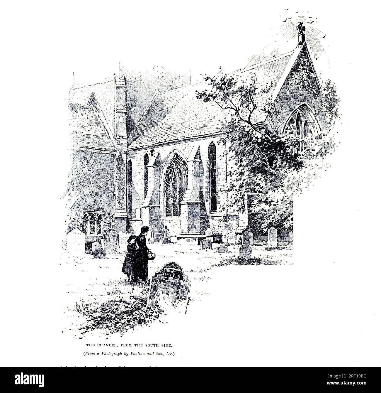 Amesbury the Chancel of the church Amesbury is a town and civil parish in Wiltshire, England. from the book ' Cathedrals, abbeys and churches of England and Wales : descriptive, historical, pictorial ' by Bonney, T. G. (Thomas George), 1833-1923; Publisher London : Cassell 1890 Stock Photo