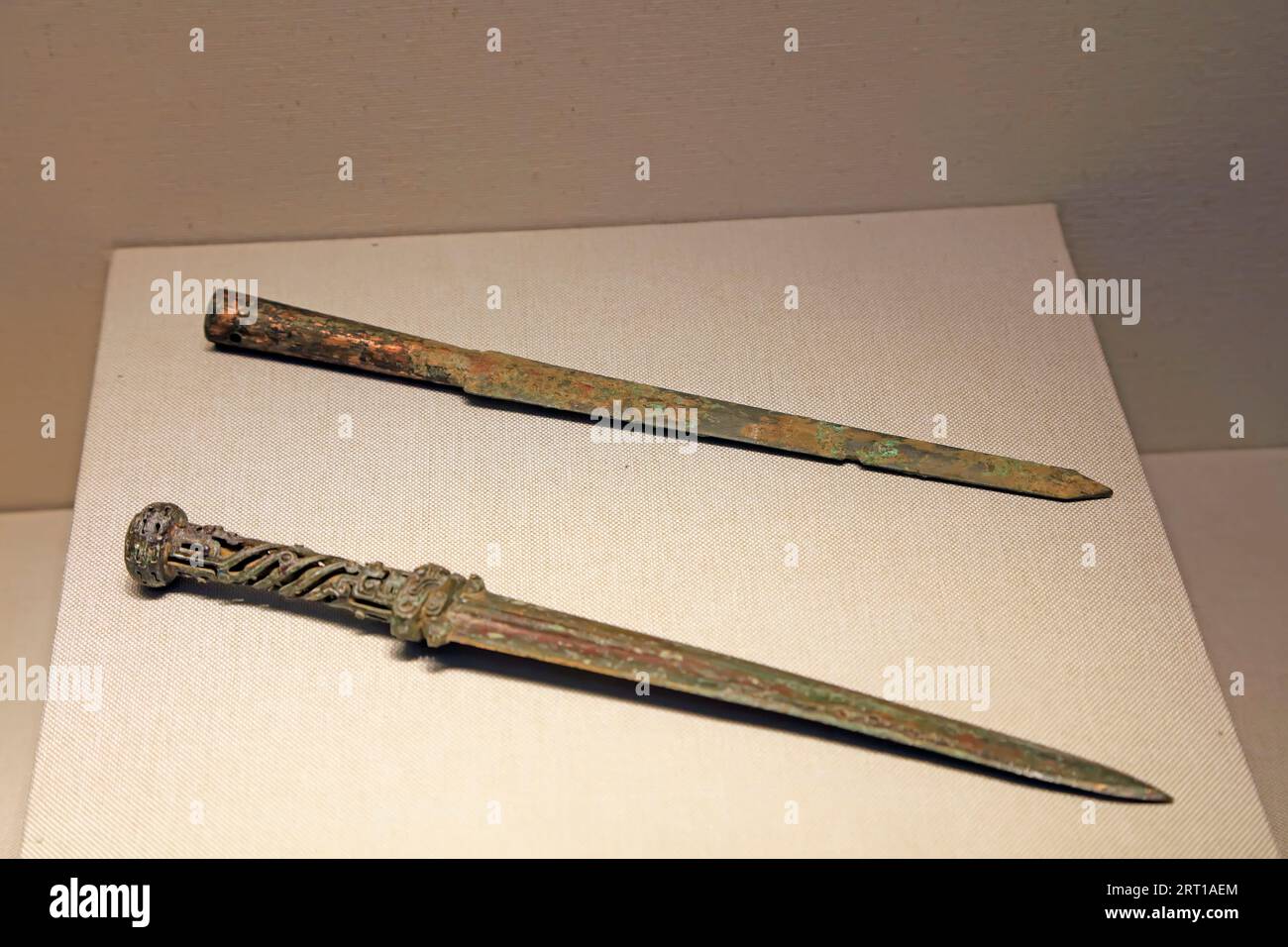 Chinese ancient Copper weapons Stock Photo