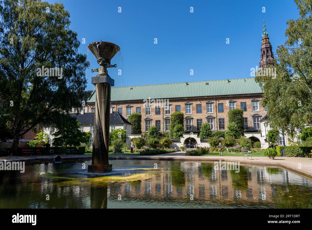 Copenhagen, Denmark -September 2, 2021: The Royal Library Garden on a sunny day Stock Photo