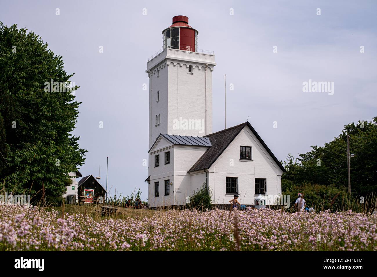 Gilleleje, Denmark, July 25, 2021: Nakkehoved Lighthouse in North Zealand Stock Photo