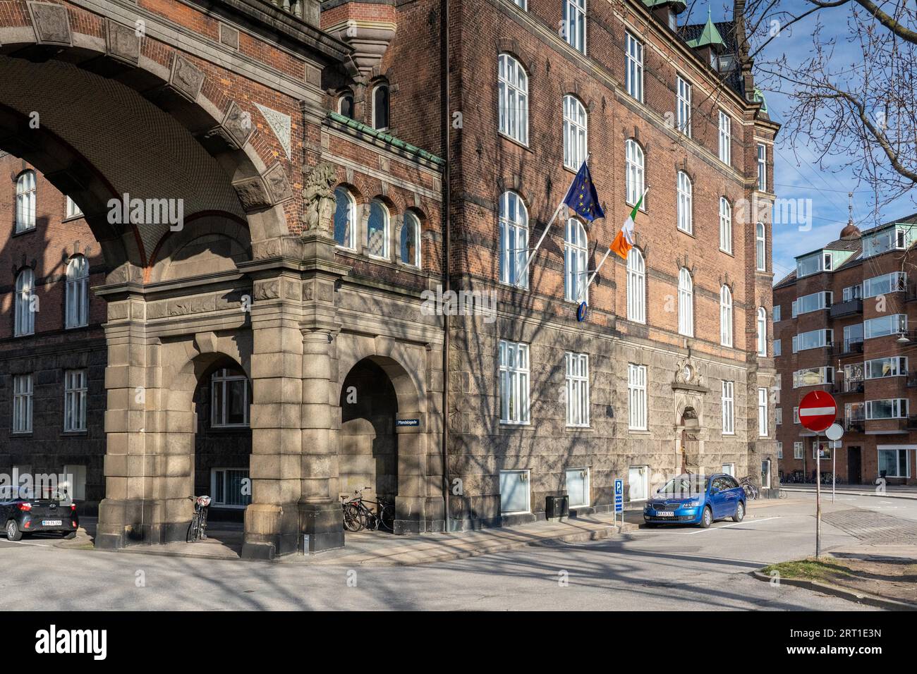 Copenhagen, Denmark., March 1, 2022 Exterior view of the Embassy of