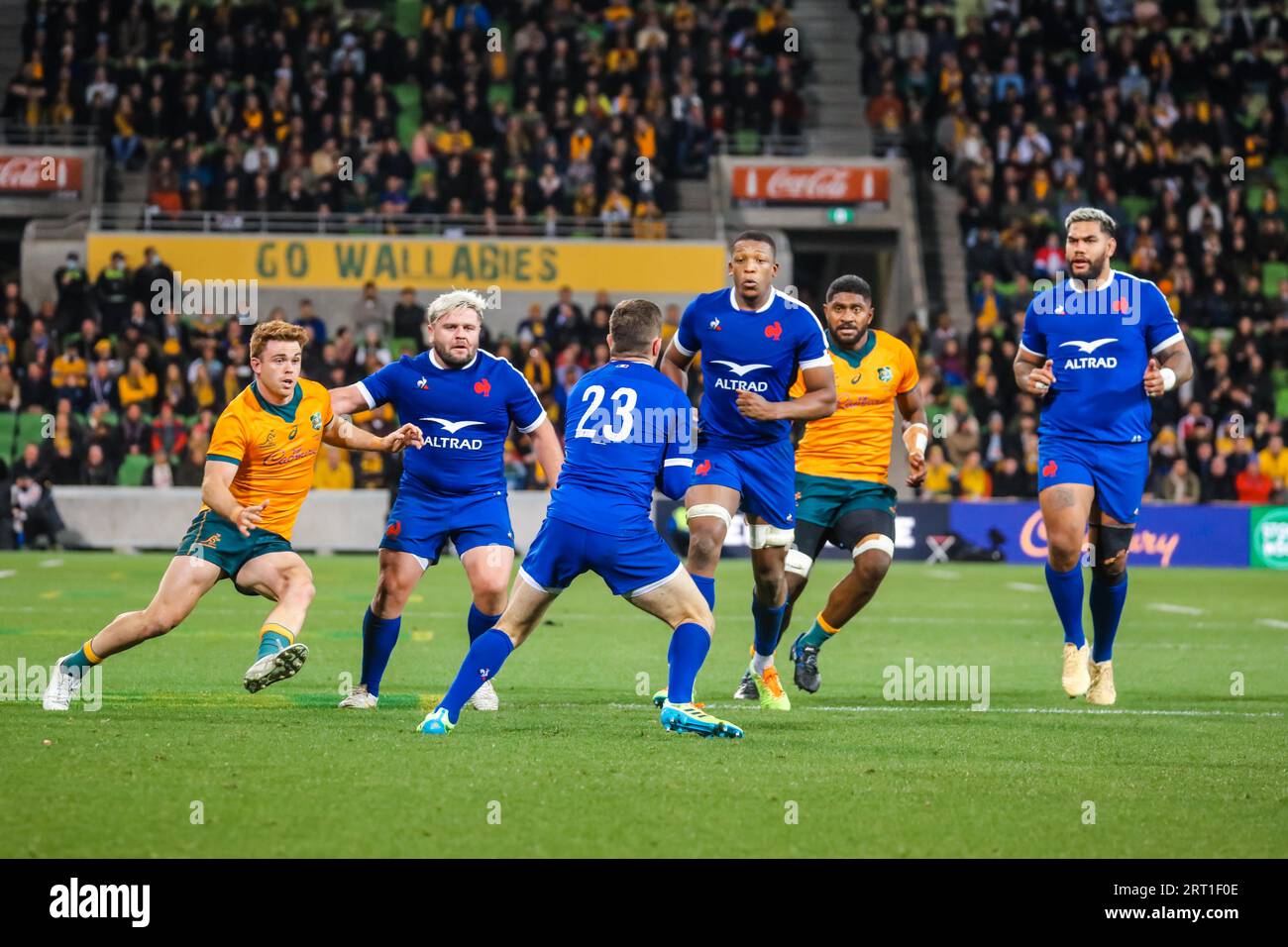 MELBOURNE, AUSTRALIA, JULY 13 2021 Anthony Bouthier of France receives