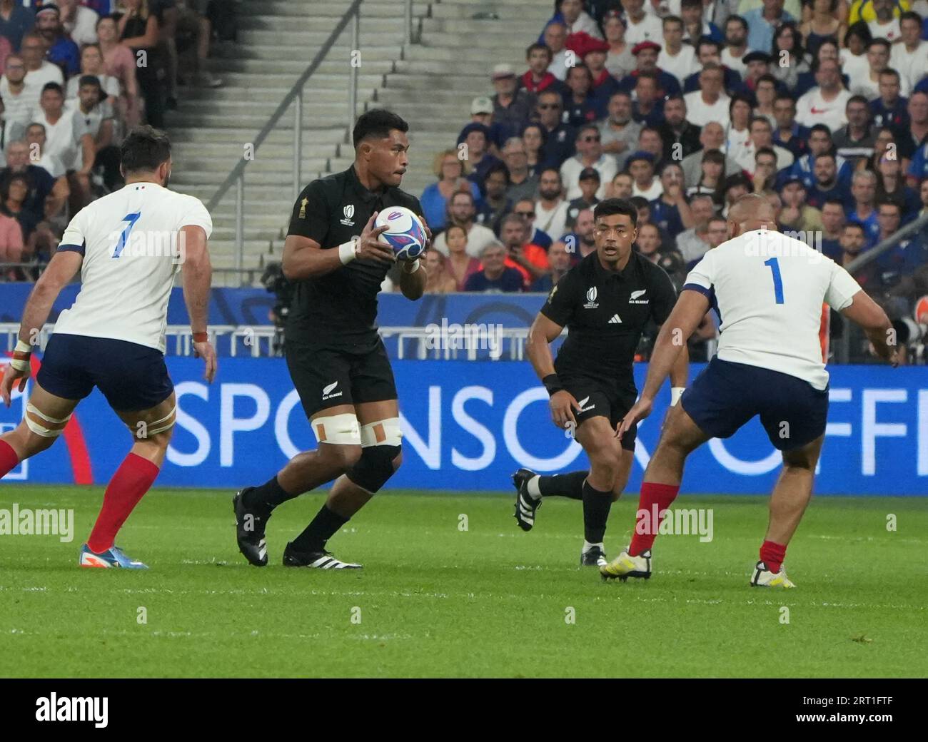 during the World Cup 2023, Pool A rugby union match between France and New Zealand on September 8, 2023 at Stade de France in Saint-Denis near Paris, France Stock Photo