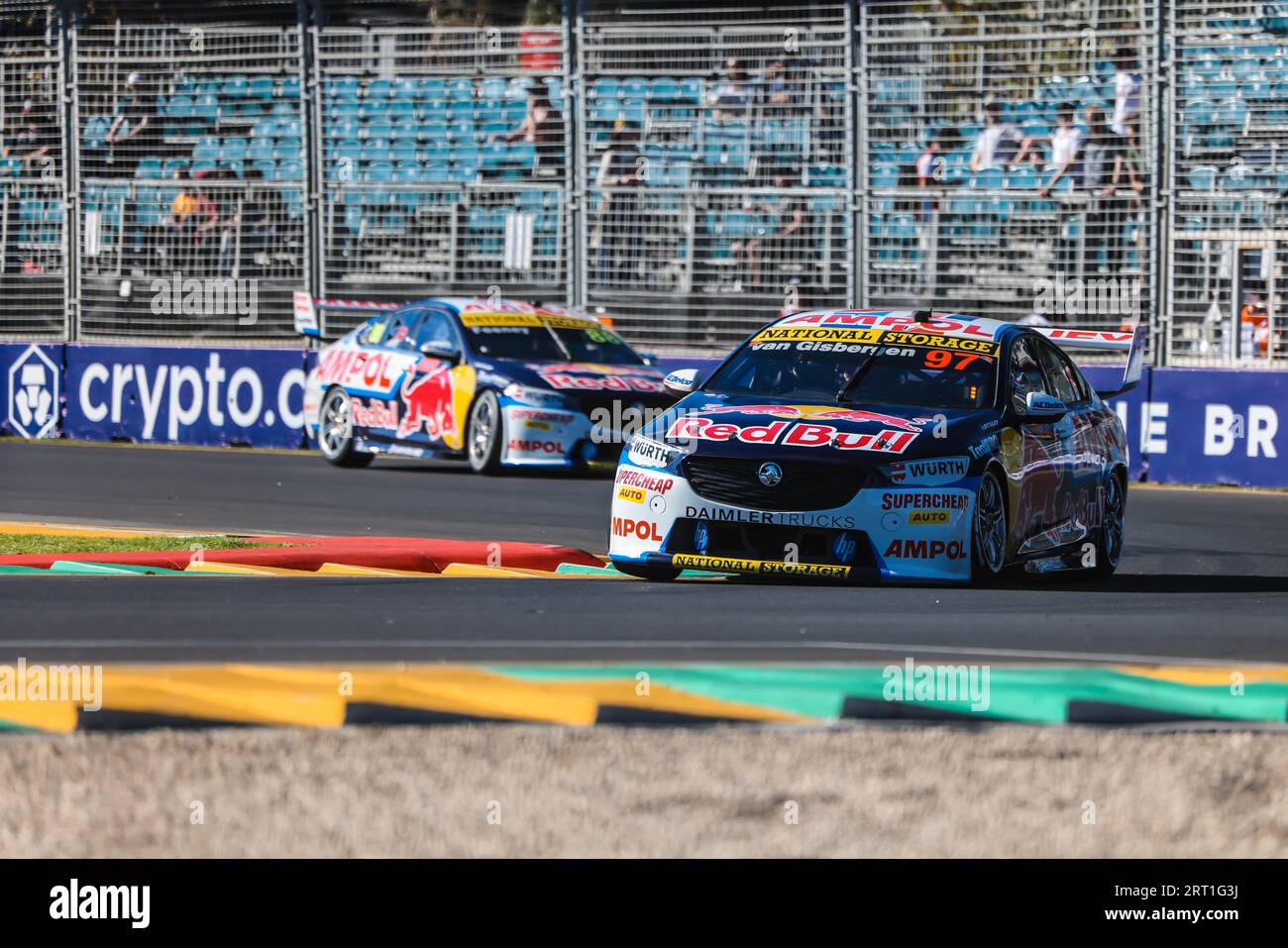 MELBOURNE, AUSTRALIA, APRIL 7: Shane van Gisbergen of Triple Eight Race Engineering of V8 Supercars hit the track in qualifying at the 2022 Stock Photo