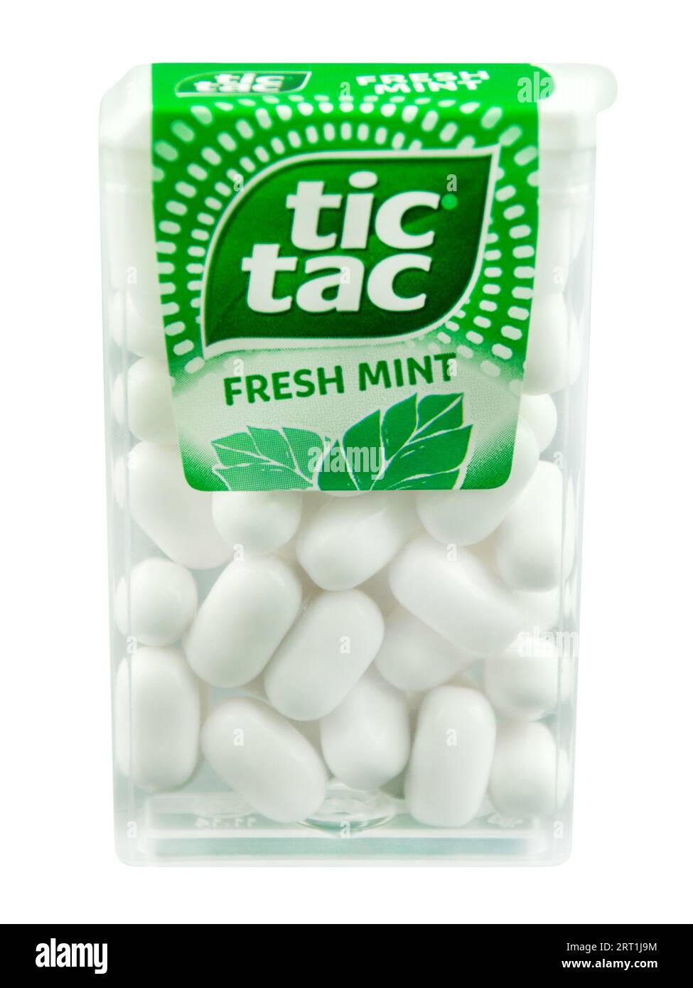 Hamburg, Germany -  September  7  2023:  Tic Tac fresh mint sweets and box isolated on white background Stock Photo