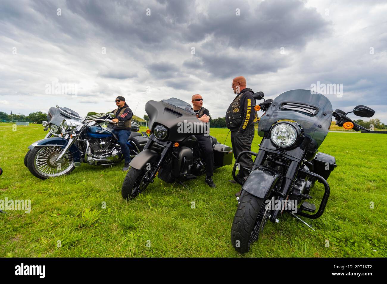 Press meeting with the Harleys Owner Group Stock Photo