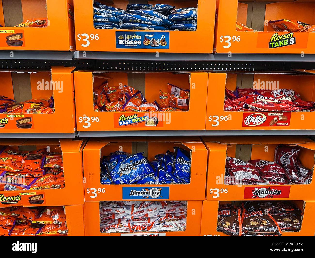 Augusta, United States. 29th Aug, 2023. Bags of candy are on sale at a