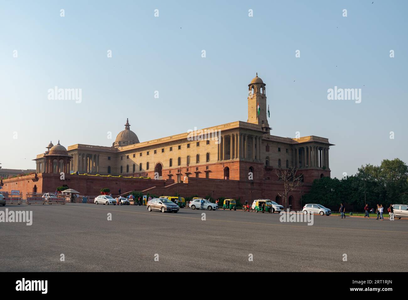 Government buildings in New Delhi, India on sunny day Stock Photo