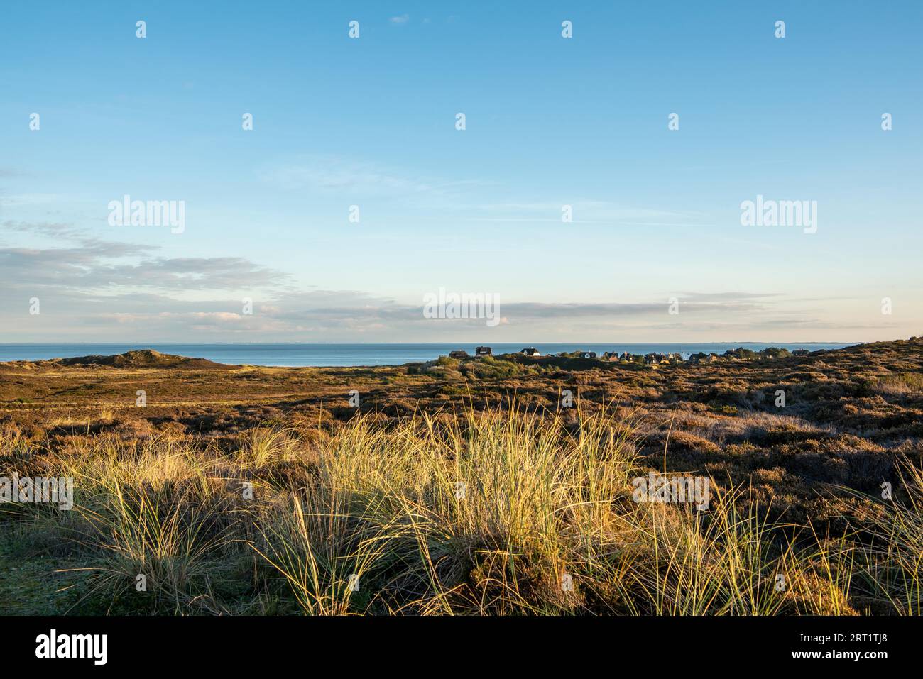 View over the North Sea island of Sylt to the Wadden Sea Stock Photo