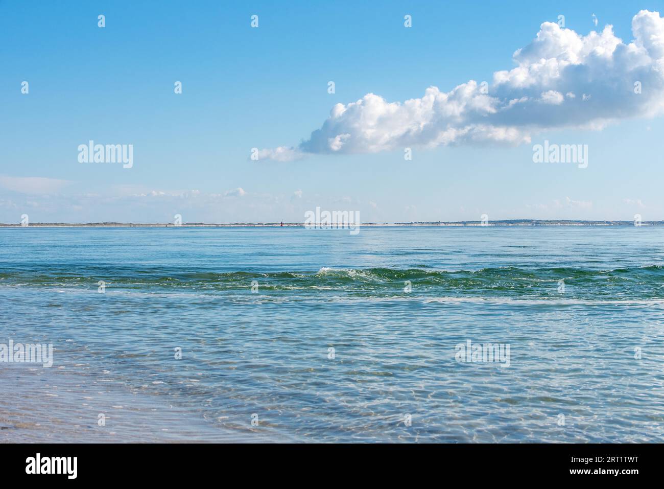 Dangerous rapids with a view of the island of Amrum Stock Photo