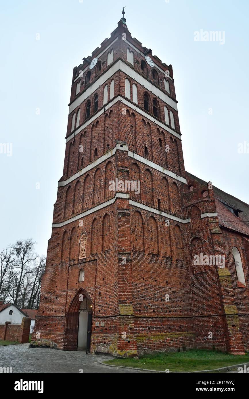Church Of St. George The Victorious, formerly Friedland Church, founded in 1313. Pravdinsk, formerly Friedland, Kaliningrad region, Russia Stock Photo