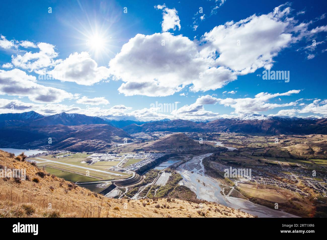 Remarkables On Spring The view over Queenstown and Lake Hayes from the Remarkables on a sunny ...