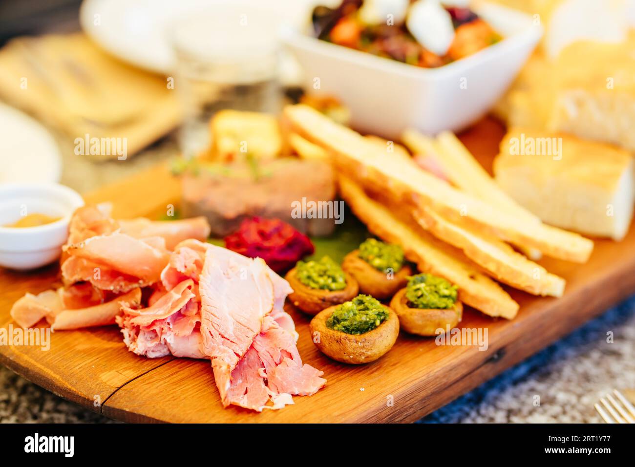 A farmers platter of organic gorwn food in country Victoria, Australia