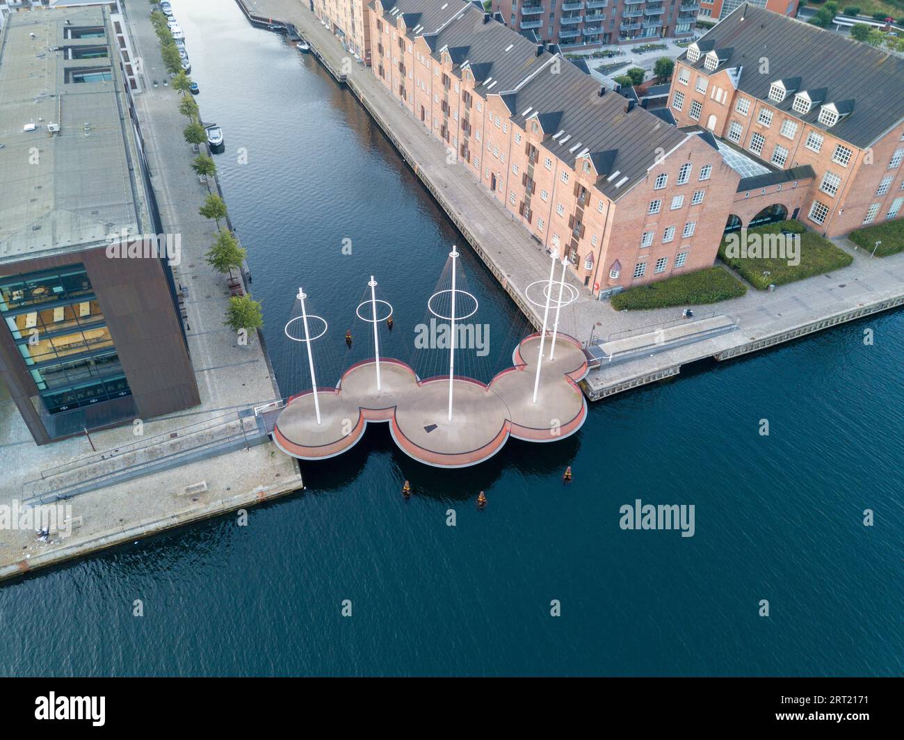 Copenhagen, Denmark, May 27, 2019: Aerial drone view of the modern ...