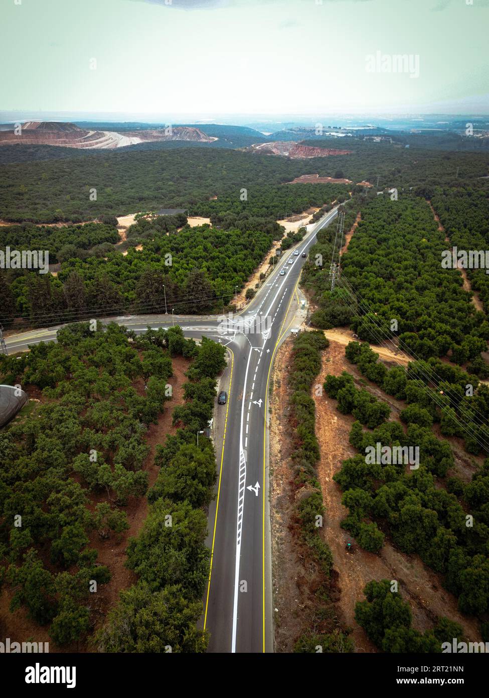 Aerial view lush green landscape hi-res stock photography and images ...