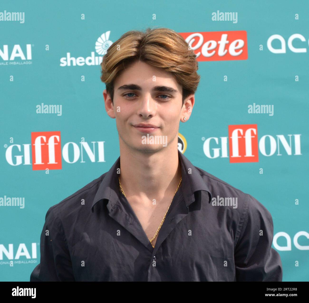 GIFFONI VALLE PIANA,ITALY - July 28,2023 : Andrea Arru at Giffoni Film Festival 2023 - on July 28, 2023 in Giffoni Valle Piana, Italy. Stock Photo