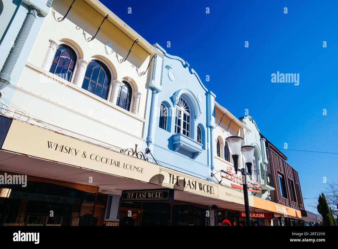 CHRISTCHURCH, NEW ZEALAND, September 19 2019: Christchurch's famous New Regent Street precinct. Popular for shops, bars and restaurants Stock Photo