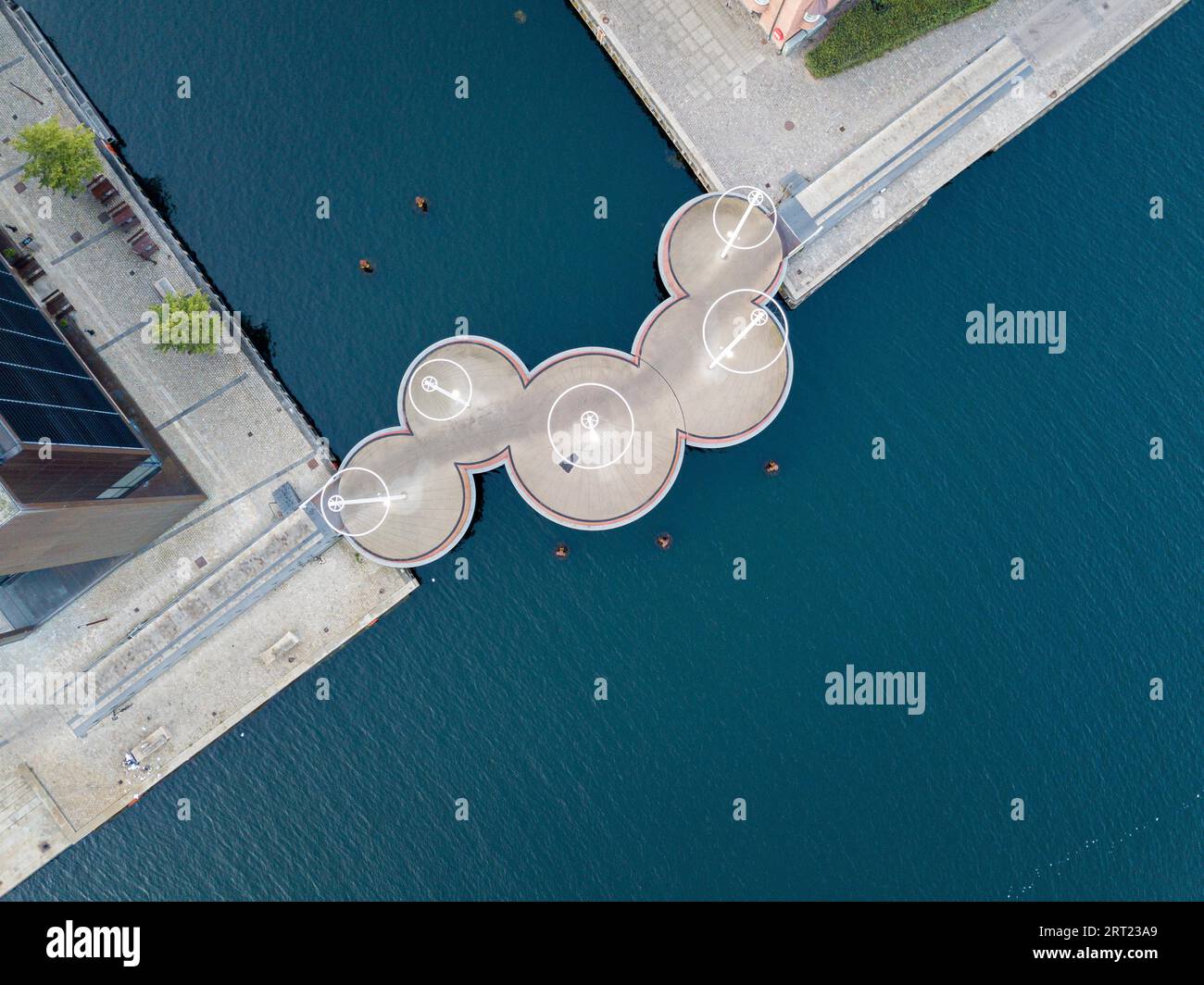 Copenhagen, Denmark, May 27, 2019: Aerial drone view of the modern ...