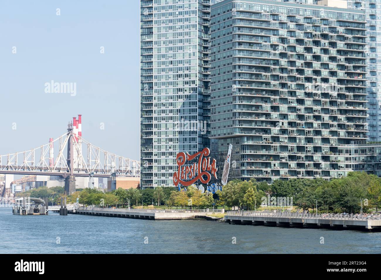 New York, United States of America, September 23, 2019: Pepsi Cola advertisement sign from an old bottling factory on Long Island Stock Photo