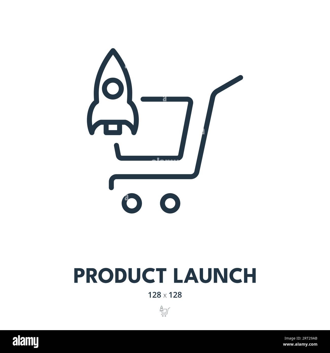 Product Launch Icon Start Up Innovation New Editable Stroke Simple