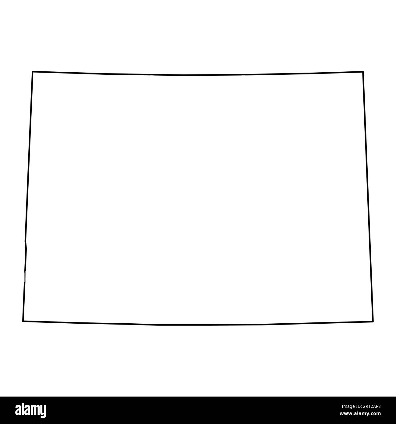 Colorado map shape, united states of america. Flat concept icon symbol