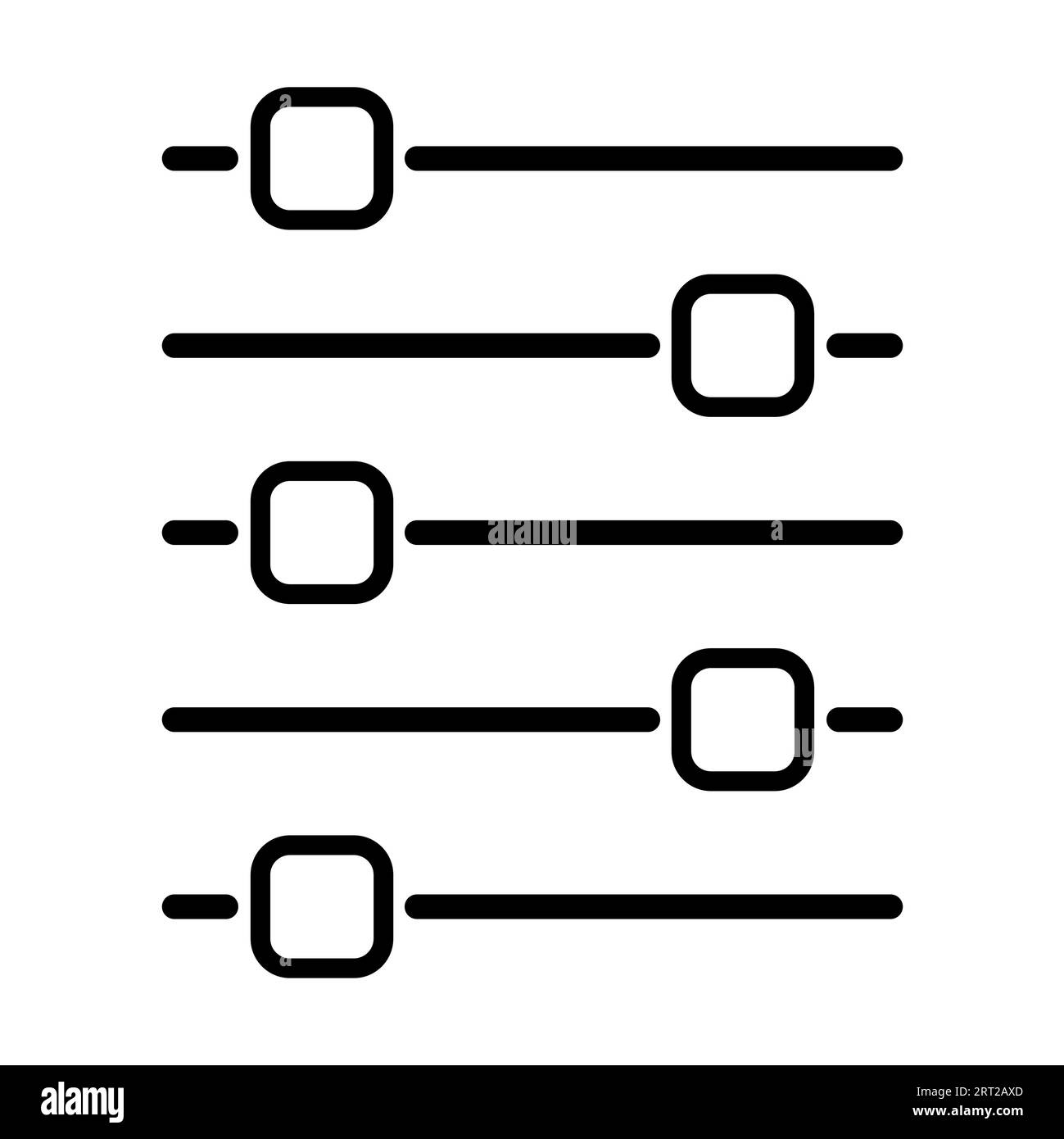 Volume mixer control icon, filter sound symbol button, switch sign