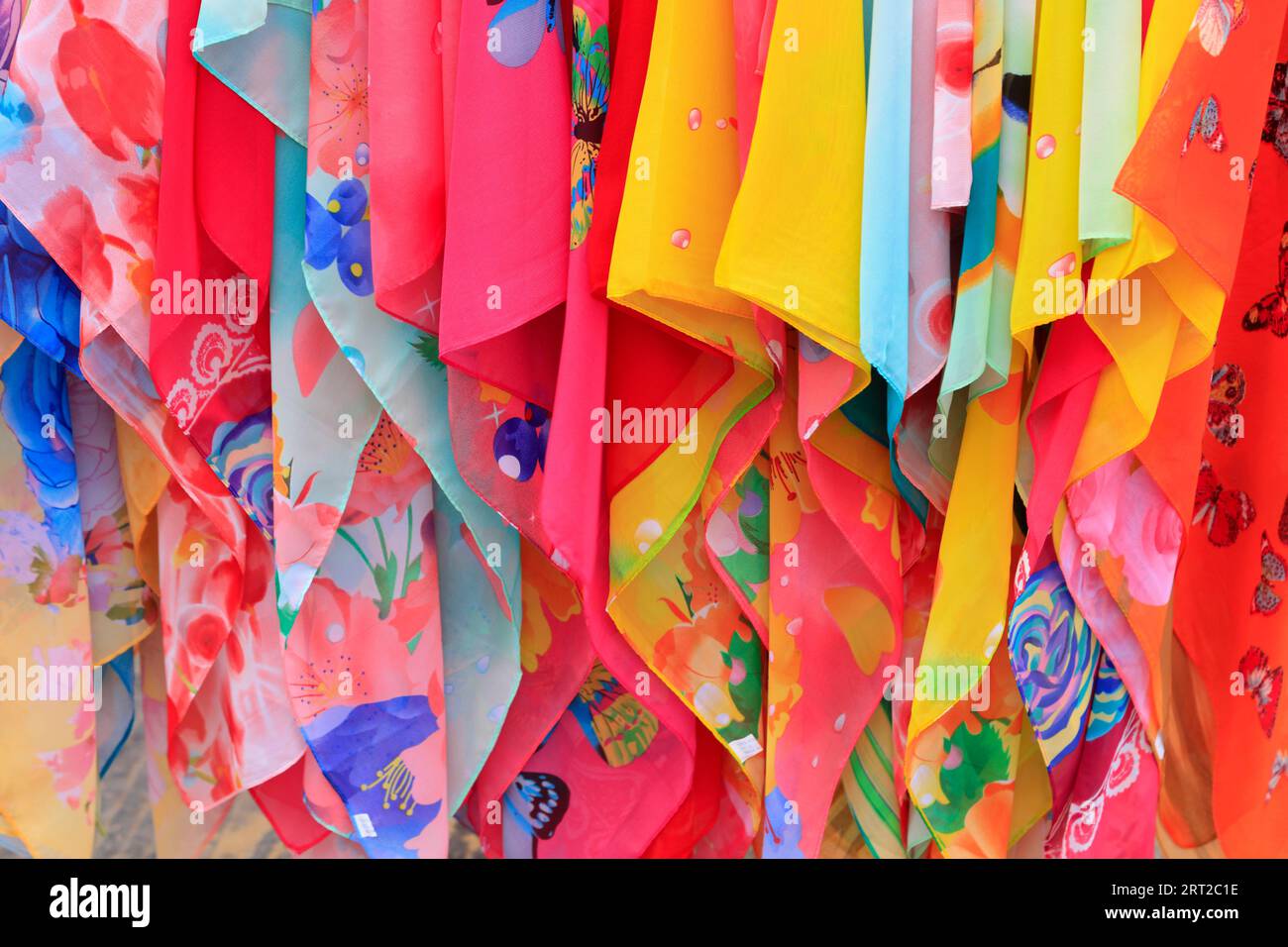 Hand Painted Silk Scarf, Scenery with Canoe floating on a river/Silk S –  Jaanbazar