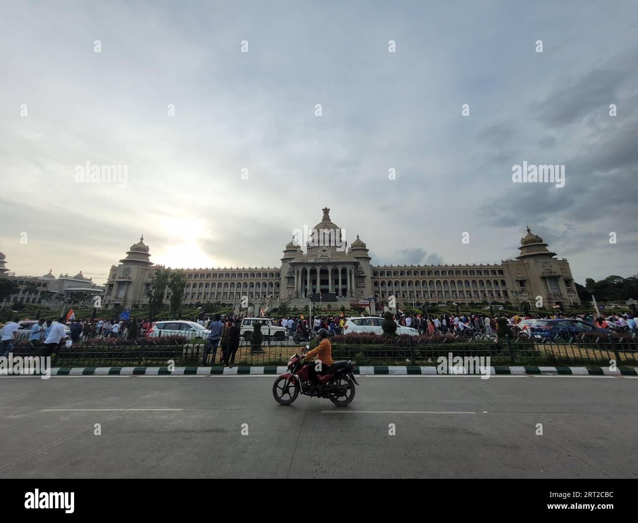 Vidhana soudha building during independence day celebration Stock Photo