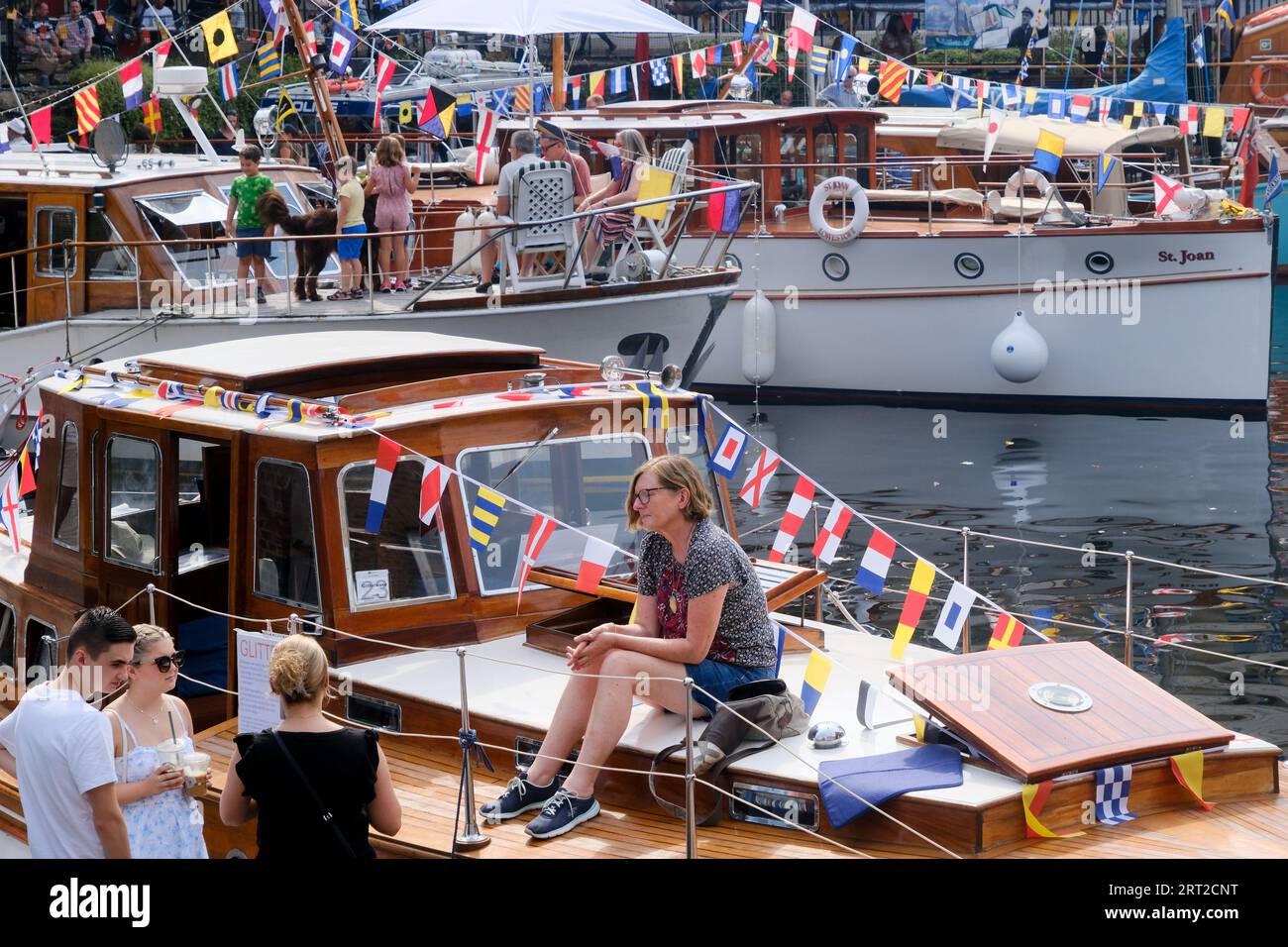 St Katharine Docks, London, UK. 10th Sept 2023. The Classic Boat Festival in St Katharine Docks with over 40 vintage and classic boats. Credit: Matthew Chattle/Alamy Live News Stock Photo