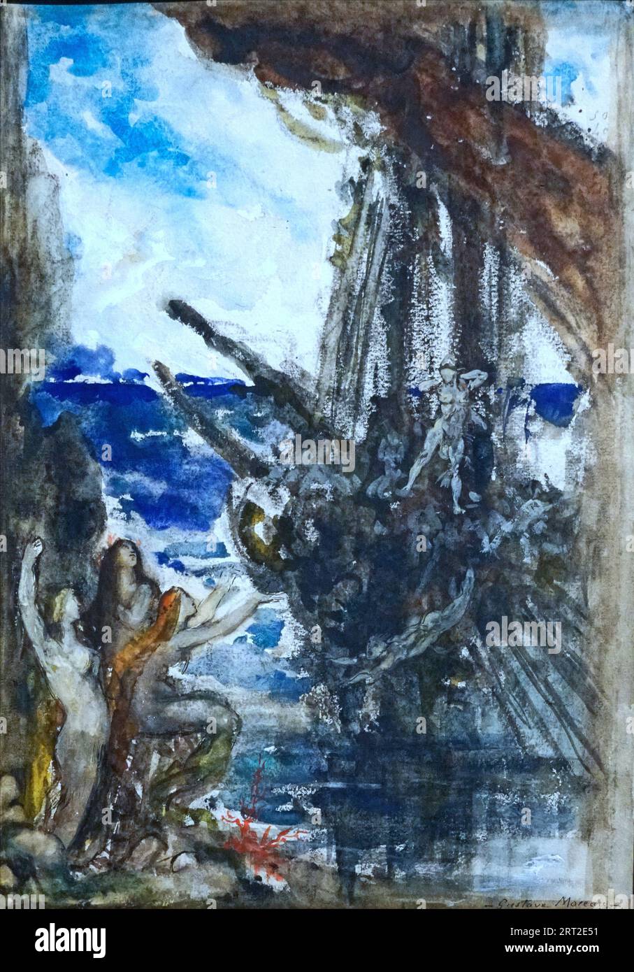Ulysse et les Sir&#xe8;nes (Ulysses and the Sirens). Found in the collection of the Mus&#xe9;e Gustave Moreau. Stock Photo