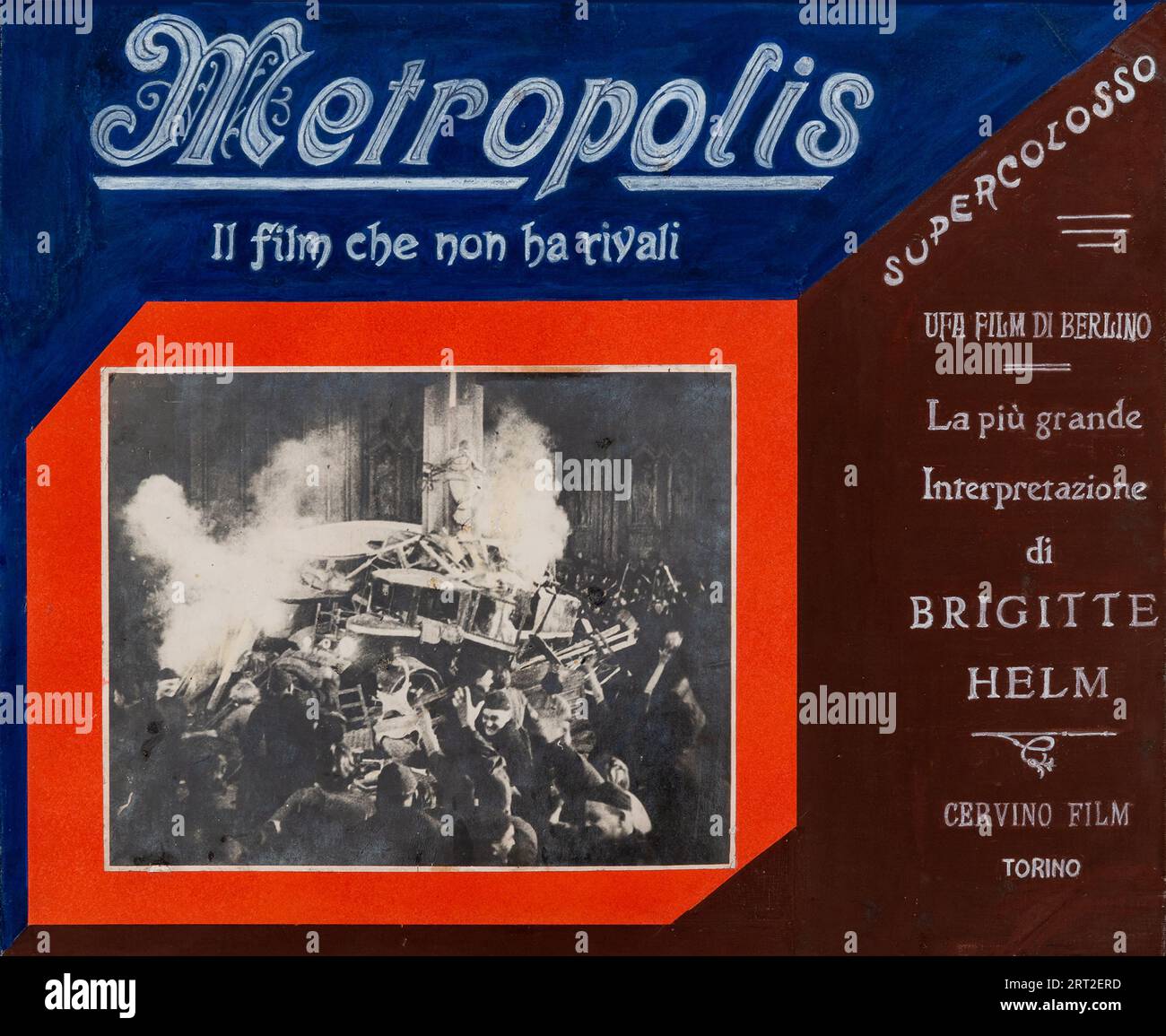 Movie poster &quot;Metropolis&quot; by Fritz Lang, 1927. Private Collection. Stock Photo