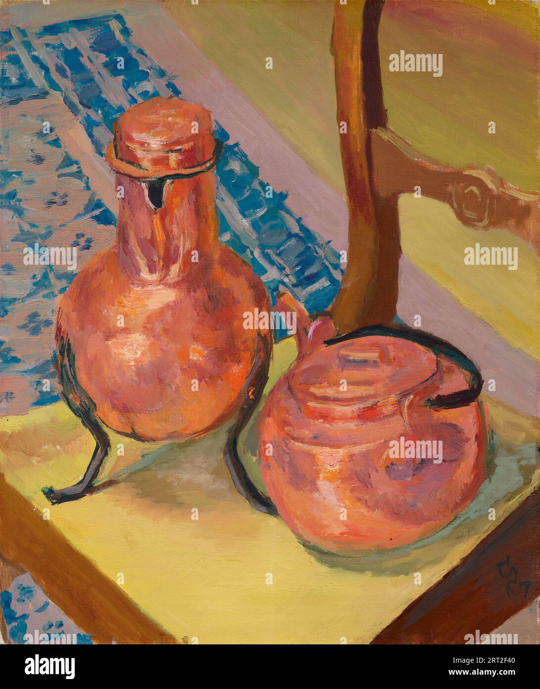 Copper still life on a chair, 1932. Private Collection. Stock Photo