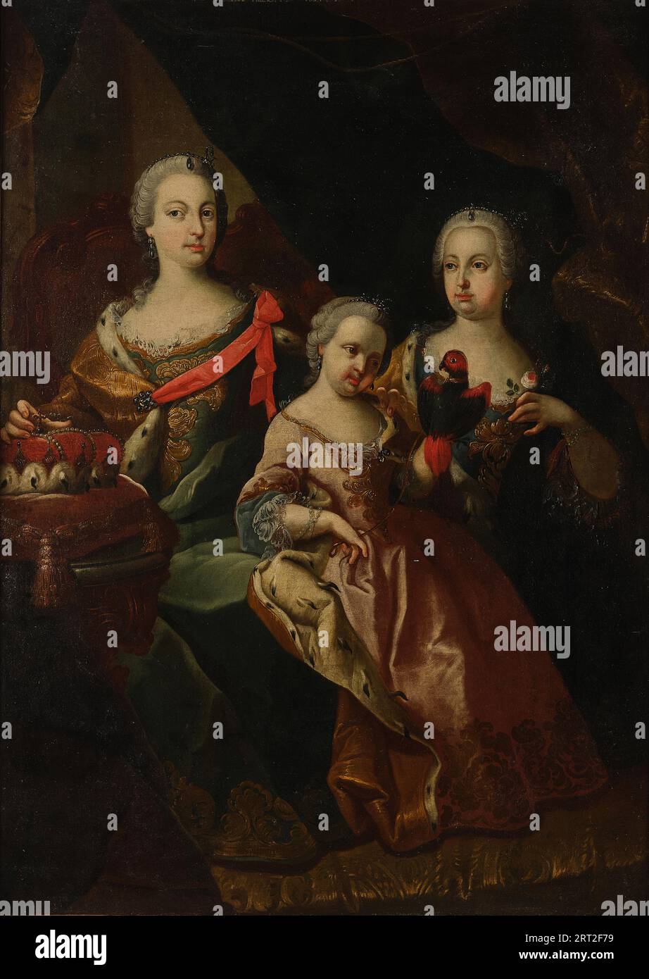 Archduchess Maria Theresa with her two sisters Maria Anna (17181744