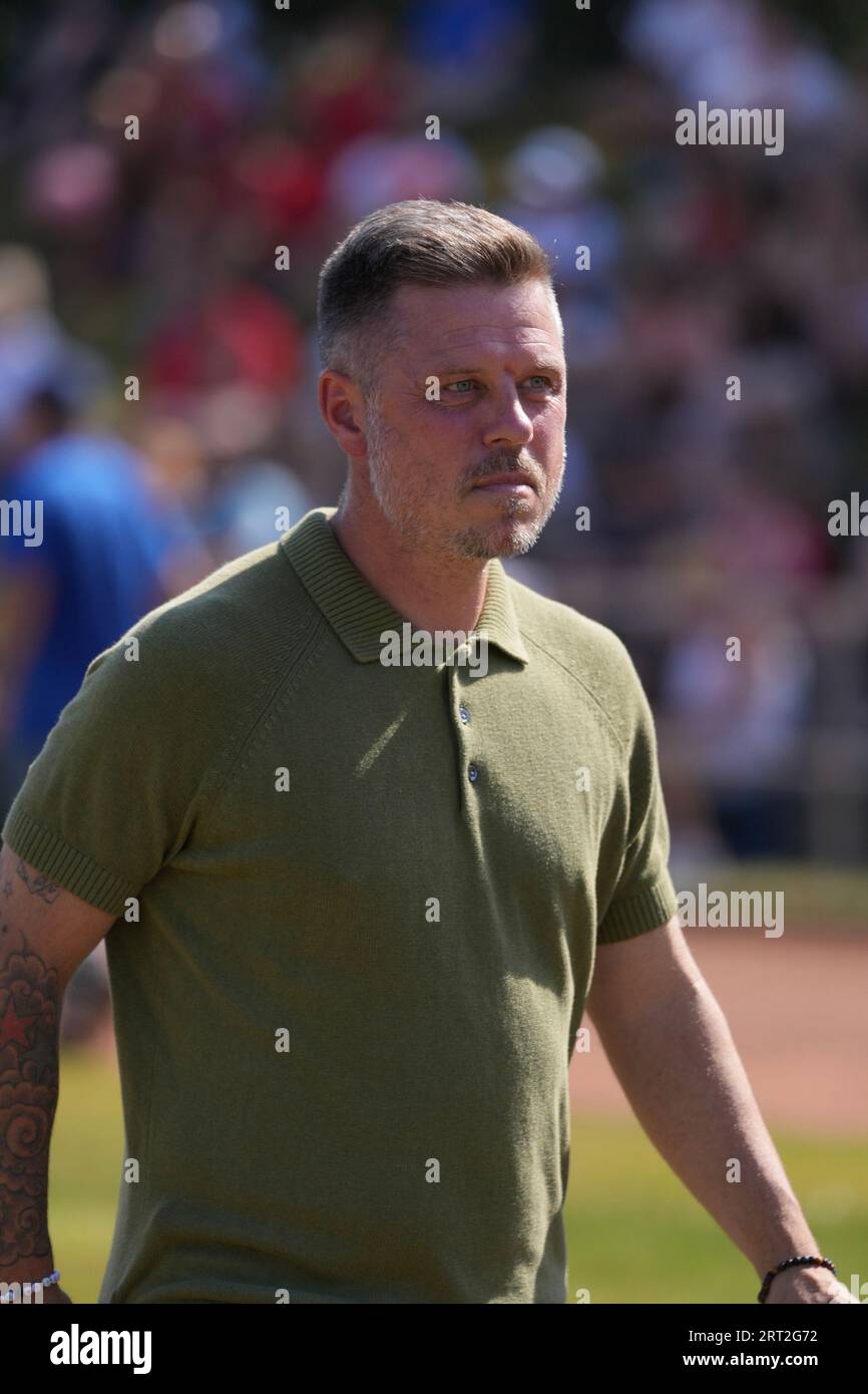 Andernach, Germany. 10th Sep, 2023. Andernach, Germany, September 10th 2023: Alexander Strauss ( Bayern ) during the DFB Pokal football match between SG 99 Andernach and FC Bayern München at Stadion Andernach in Andernach, Germany. (Julia Kneissl/SPP) Credit: SPP Sport Press Photo. /Alamy Live News Stock Photo