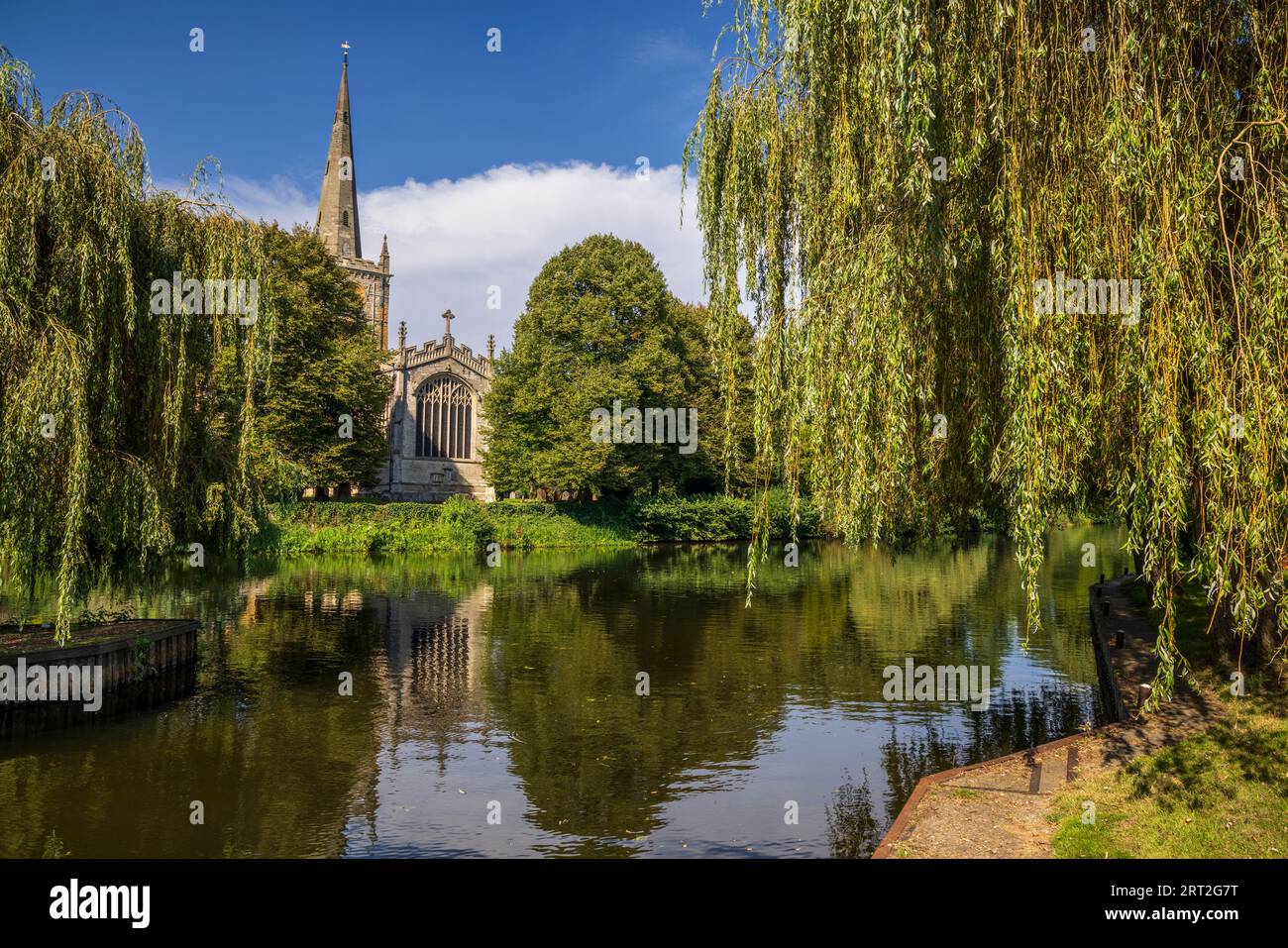 Holy Trinity church on the River Avon, Stratford-upon-Avon, Warwickshire, England Stock Photo