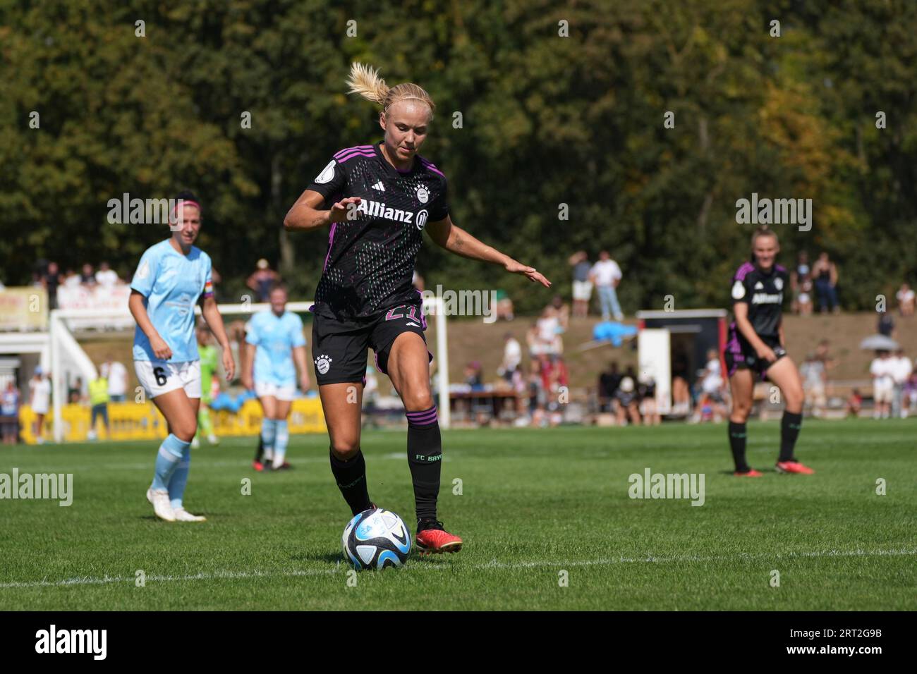 Andernach, Germany. 10th Sep, 2023. Andernach, Germany, September 10th 2023: Pernille Harder ( 21 Bayern ) during the DFB Pokal football match between SG 99 Andernach and FC Bayern München at Stadion Andernach in Andernach, Germany. (Julia Kneissl/SPP) Credit: SPP Sport Press Photo. /Alamy Live News Stock Photo