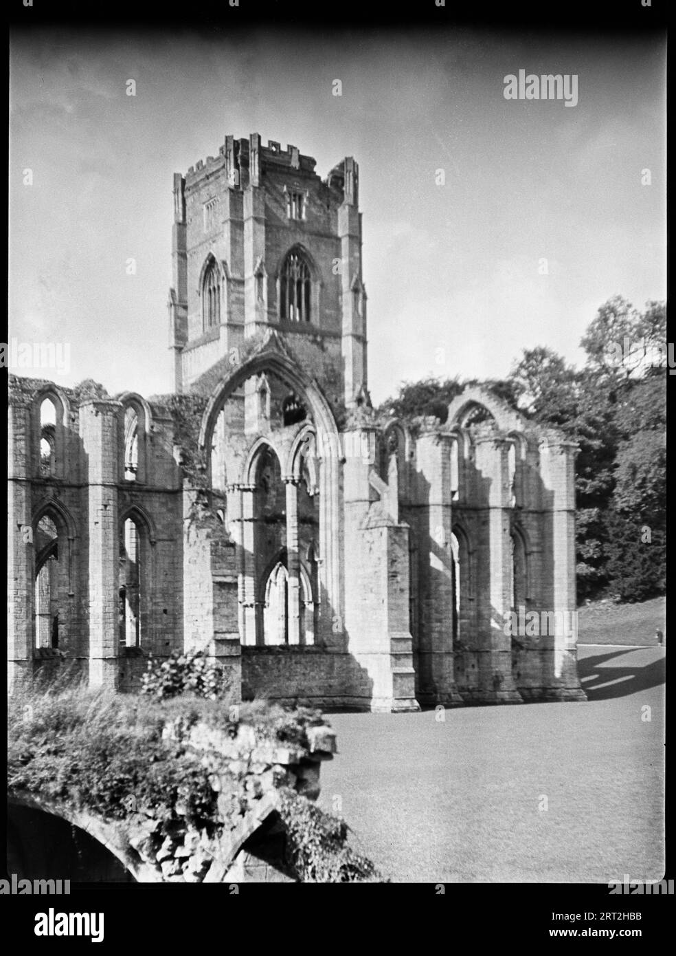 Fountains Abbey, Harrogate, North Yorkshire, 19201945. An exterior