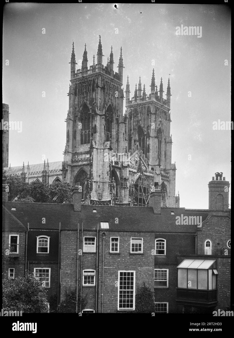 York Minster, Minster Yard, York, 19201960. A view over roof tops