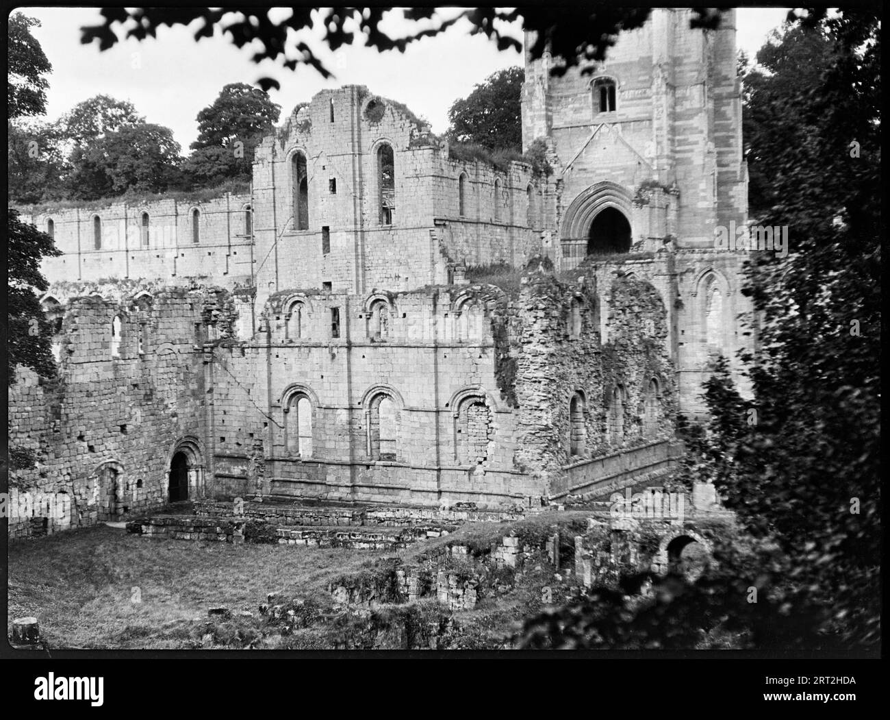 Fountains Abbey, Harrogate, North Yorkshire, 19201945. A view of