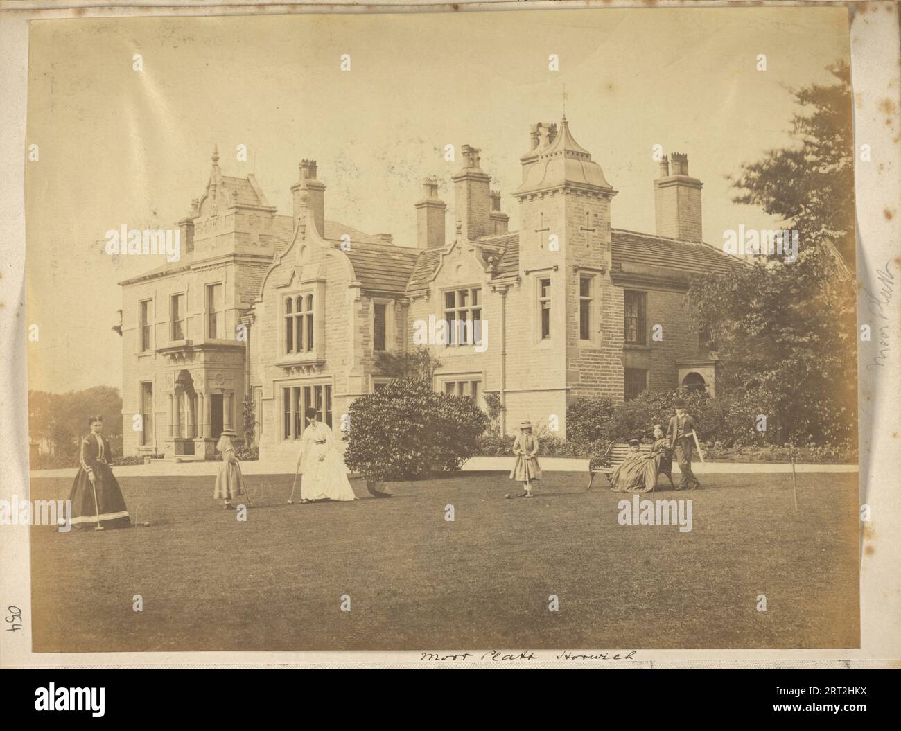 Moor Platt, Chorley Old Road, Horwich, Bolton, c1860s. A group of women