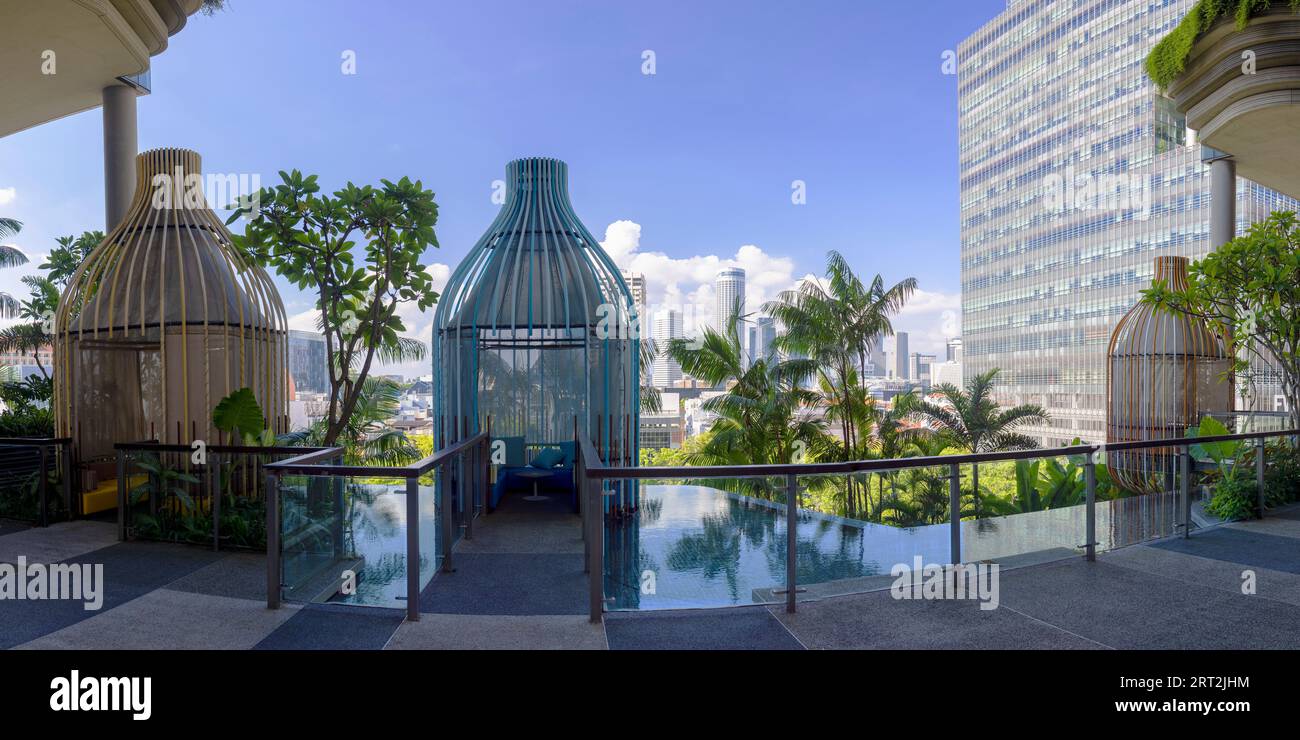Wellness Floor of Parkroyal Collection Pickering Hotel, Singapore Stock Photo